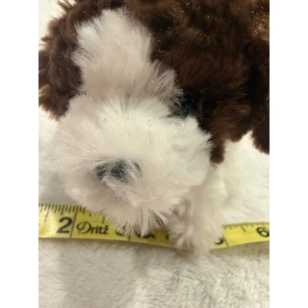 Gund Max Puppy Dog Plush Brown White Lovey Security 4048437 Purple Tag‎ HTF 5in